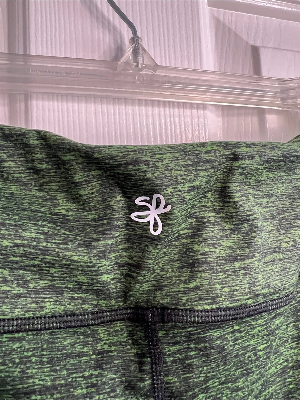 Sweetflexx green & black resistance band leggings size 14